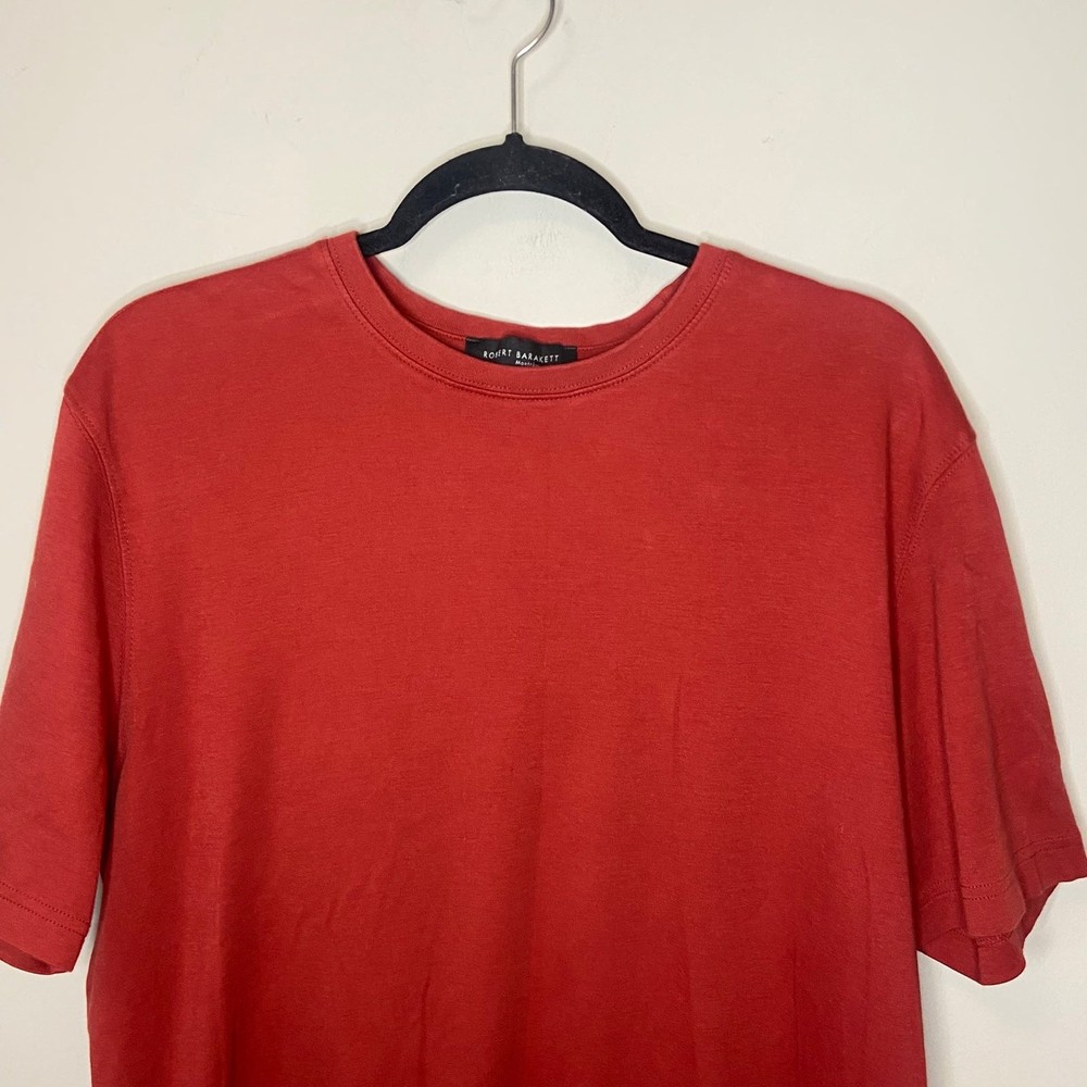 Robert Barakett Basic Minimal Red Orange Tee Sz Xl - image 2